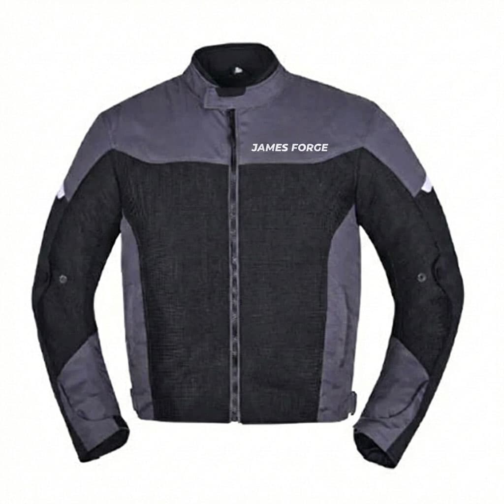 James Forge Motorcycle Jacket Dark Grey-Black