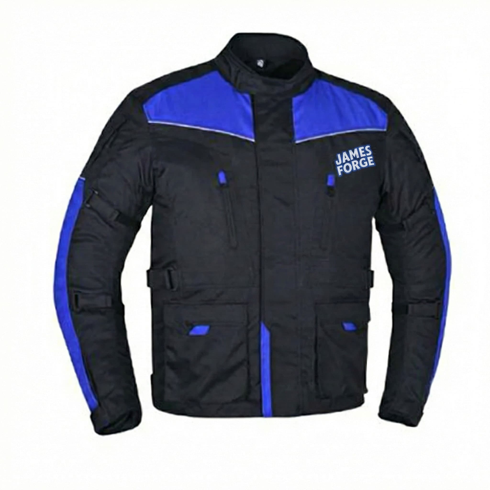 James Forge Motorcycle Jacket Black-Blue 2