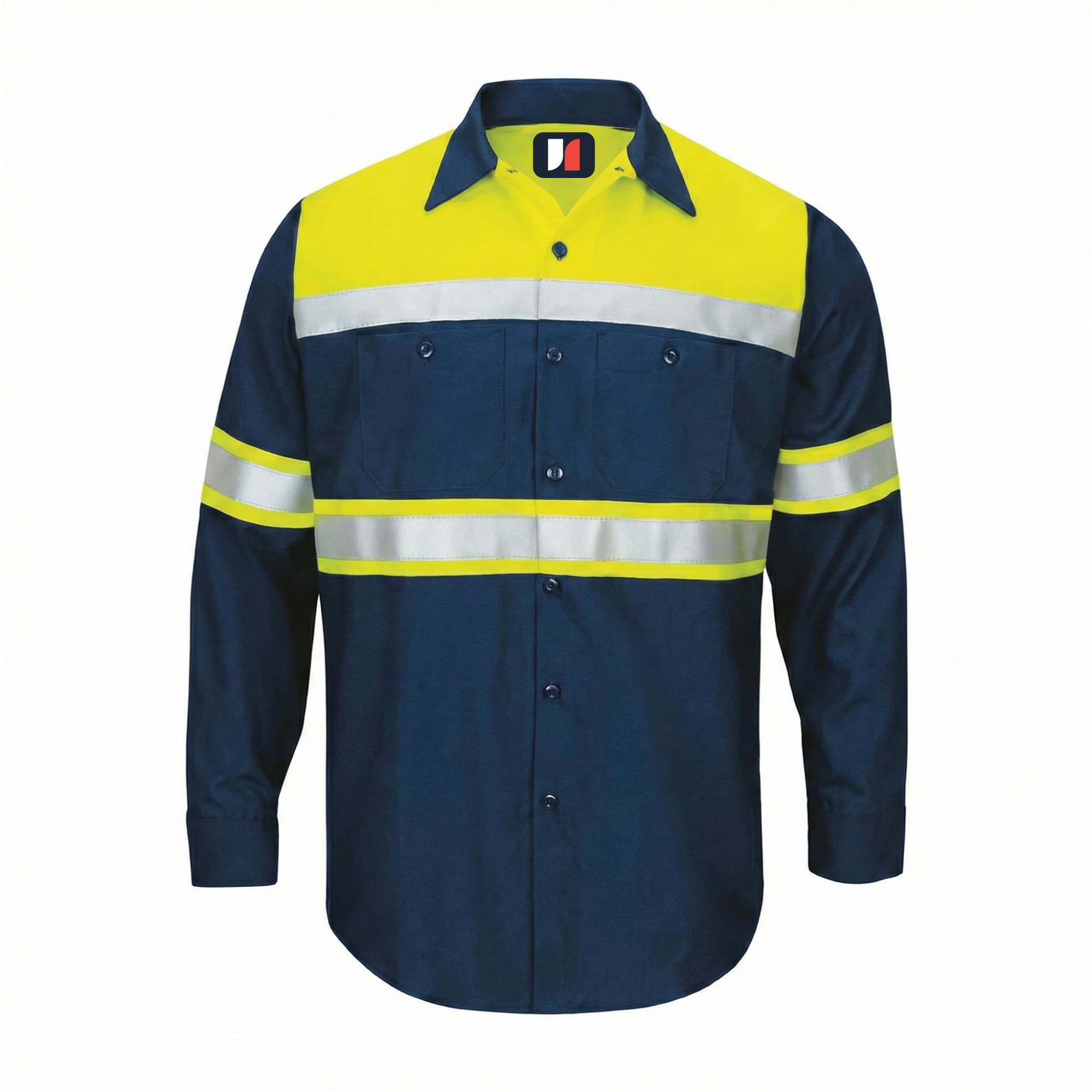 James Forge Hi-Vis Safety Shirt - Green-Blue