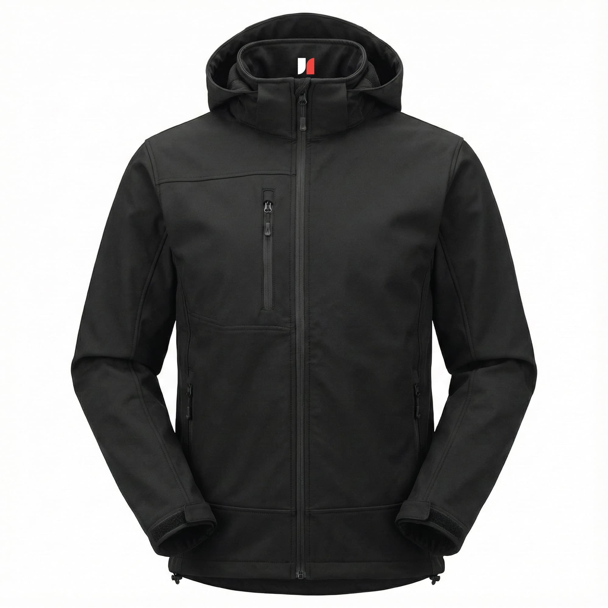 James Forge Soft Shell Jacket with Hood - Black